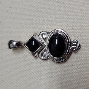 Vintage Black and Silver Pendant